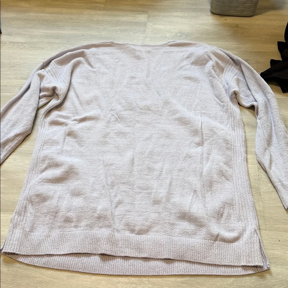 Barefoot Dreams V-Neck Sweater - Soft Lavender - Picture 5 of 5